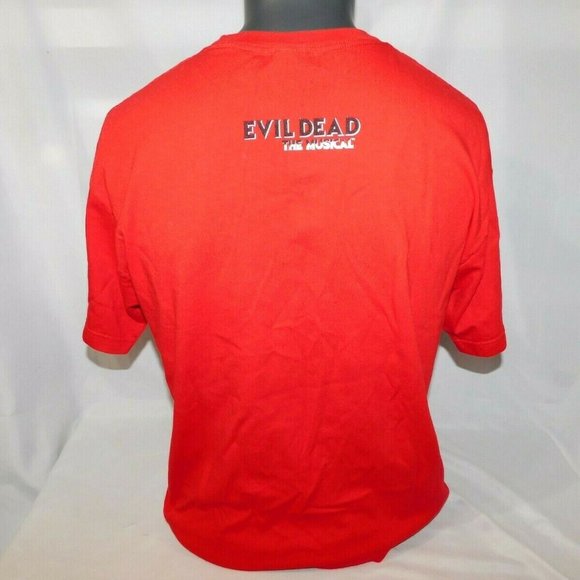Evil Dead the Musical LOOK WHO'S EVIL NOW Mens L Red T Shirt - Picture 6 of 7